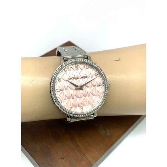 Michael Kors Women's Watch MK4631 Pyper Quartz Pink Dial Stainless Steel 38mm - Picture 11 of 14